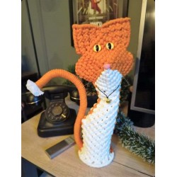 Chat en macramé