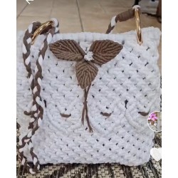 sac en macramé cœur